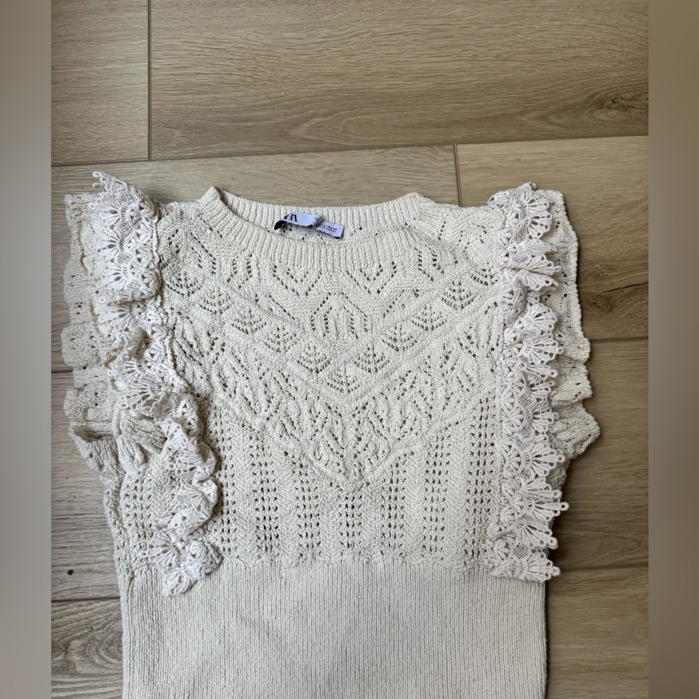 Zara Cream Knit Sweater